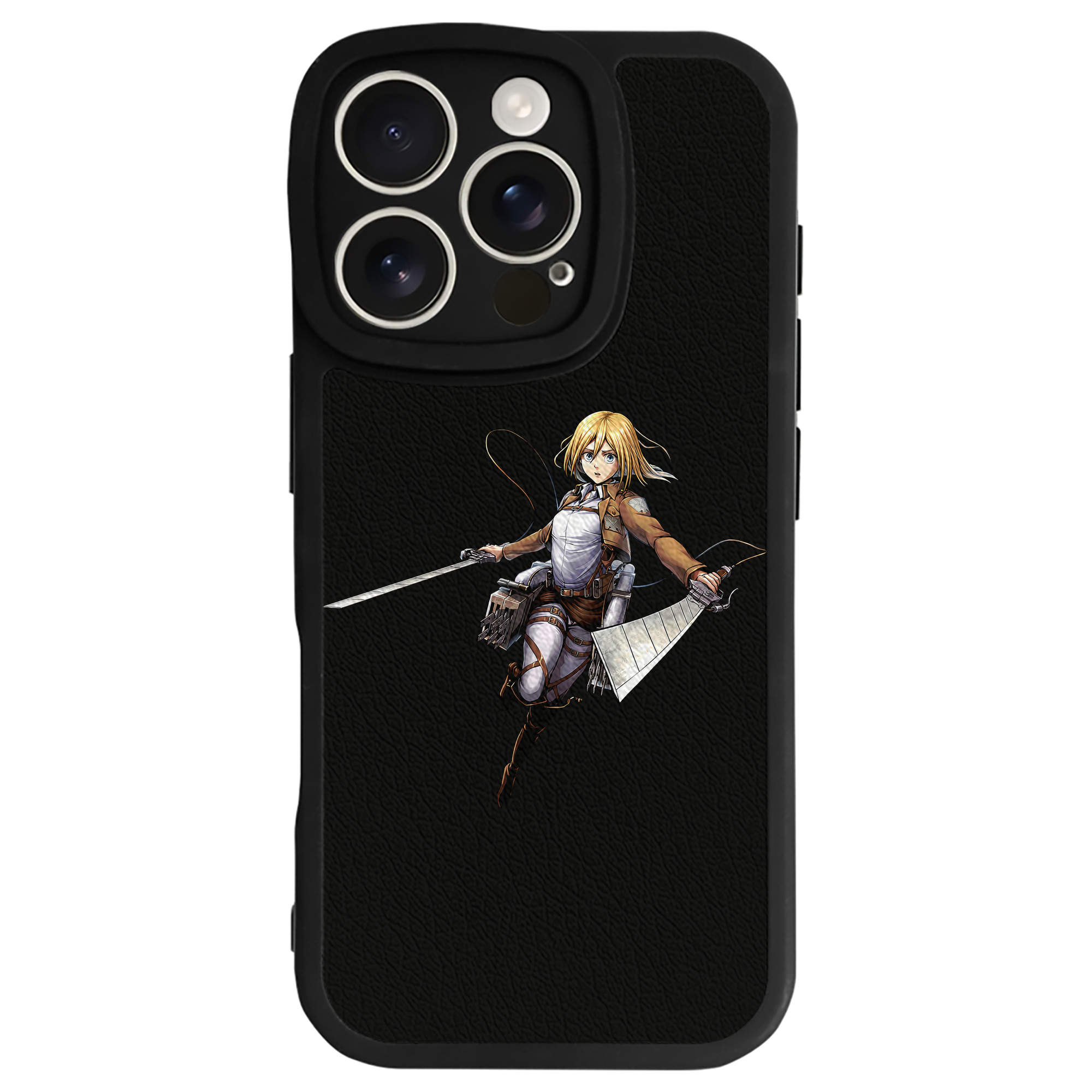 （画像用） 進撃の巨人 クリスタ·レンズ Attack on Titan Christa Lenz 【iPhone 16シリーズ対応】シリコンスマホケース（レザー調） 材質：シリコン